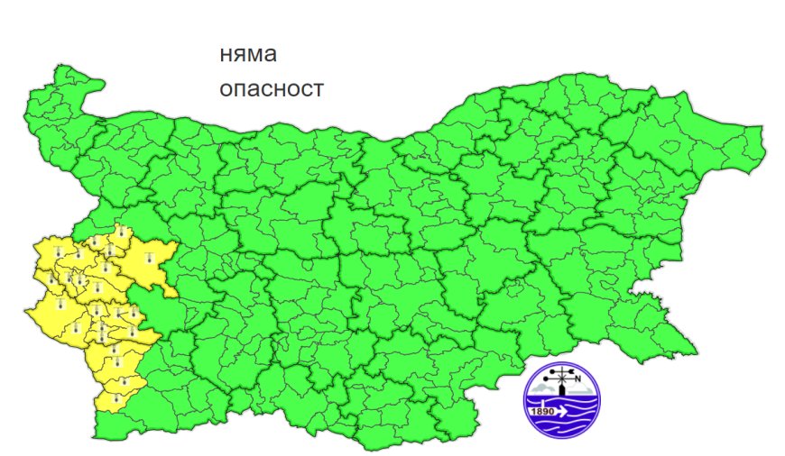 Зелен код в област Добрич, времето ще бъде спокойно