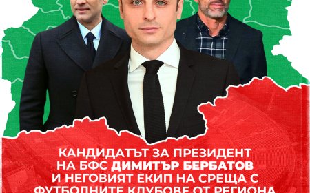 Димитър Бербатов и екипът му идват в Добрич на 7 февруари