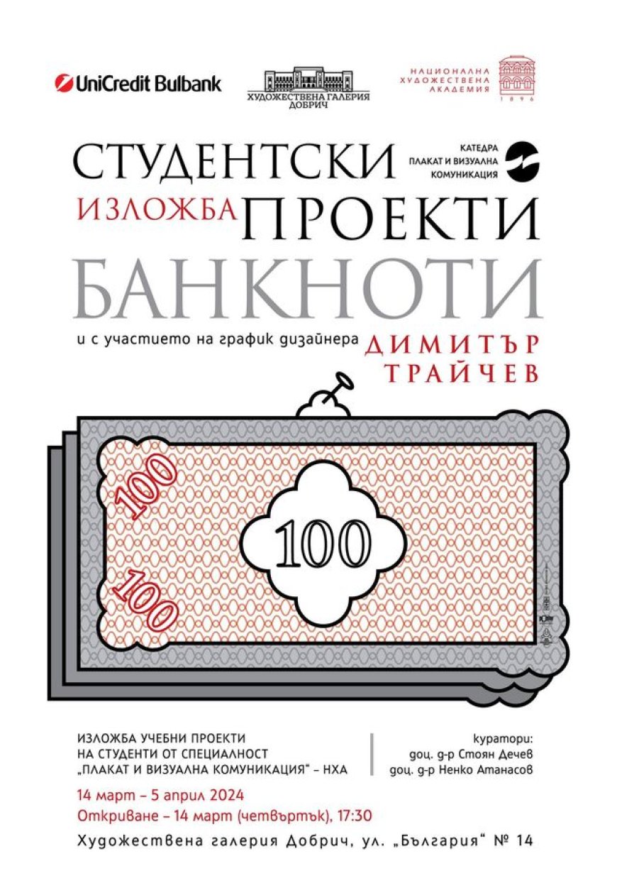 Проекти на банкноти, създадени от студенти, показват в Художествена галерия – Добрич
