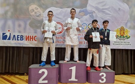 5 златни, 5 сребърни и 2 бронзови медала  за КК „Самурай” от държавното първенство по карате за деца до 14 години