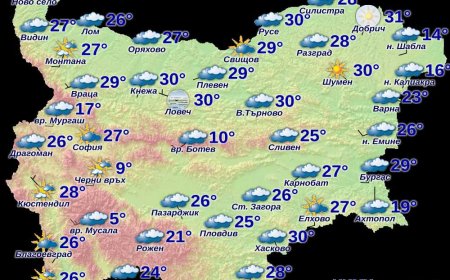 Температурата в Добрич в 15 часа - най-високата в цялата страна