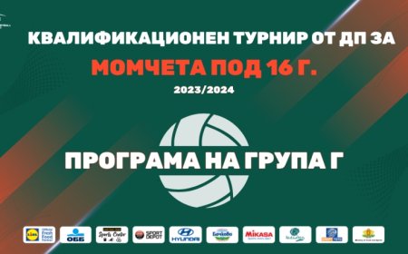 Добрич ще е домакин на волейболните срещи от Квалификационния турнир при момчетата под 16 години – Група Г