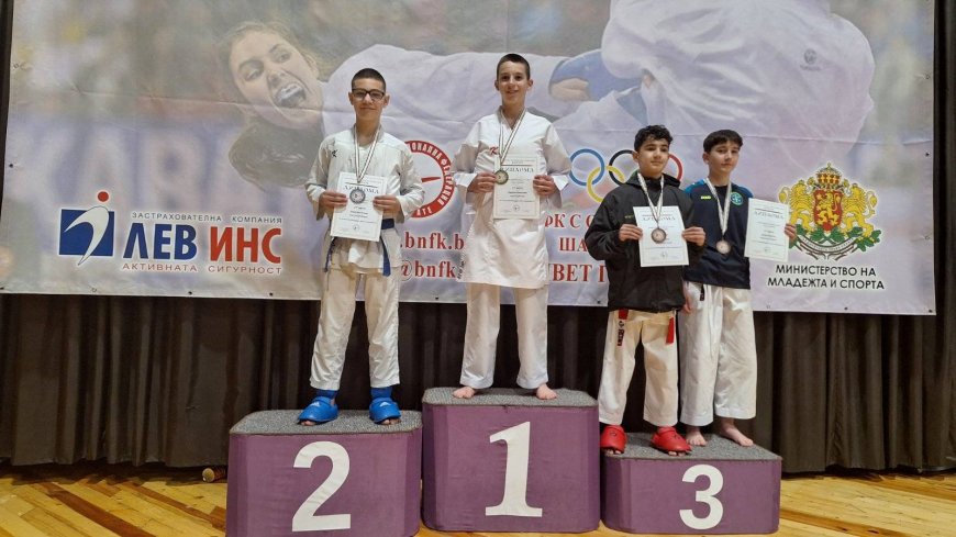 5 златни, 5 сребърни и 2 бронзови медала  за КК „Самурай” от държавното първенство по карате за деца до 14 години