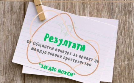 Два проекта за междублоково пространство са класирани в Общинския конкурс „Заедно можем“