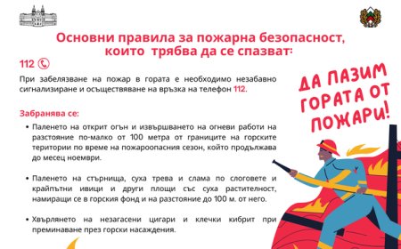 Обявен е пожароопасният сезон в горските територии в цялата страна