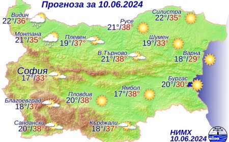 Жълт код за жега в цялата страна