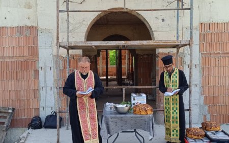 Водосвет и благодарствен молебен бяха отслужени на терена на Храм „Свети Лука Кримски“