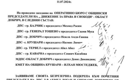 ДПС: Шест структури от областта свалиха доверието от Ертен Анисова и д-р Ердинч Хаджиев
