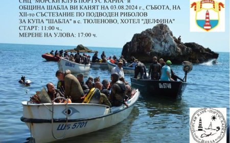 Тюленово е домакин на XII-то състезание по подводен риболов за купа „Шабла“