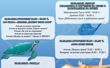 Община Шабла организира форум "Нашето Черно море" с велопоходи, ателиета и творчески инициативи