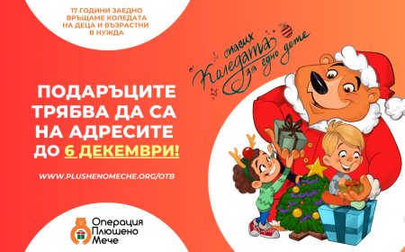 „Операция: Плюшено Мече“ – Сбъдни коледната мечта на дете в нужда