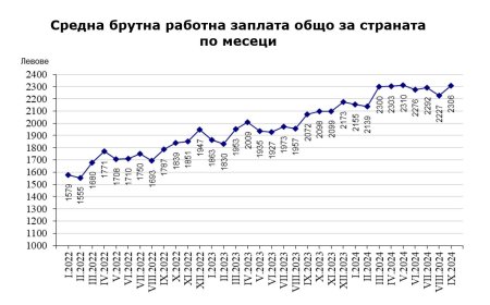 НСИ: Спад в наетите лица и работната заплата през третото тримесечие на 2024 г.