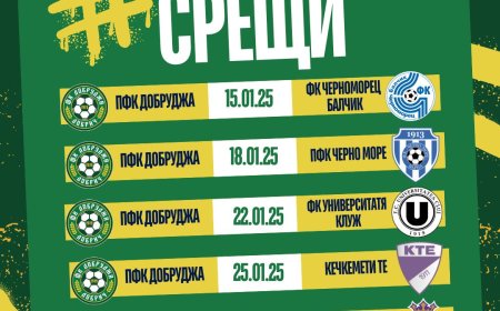 Шест контроли за ПФК Добруджа преди пролетния полусезон на Втора лига