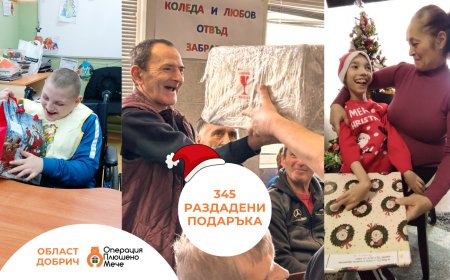 345 деца и възрастни в област Добрич получиха мечтания подарък за Коледа