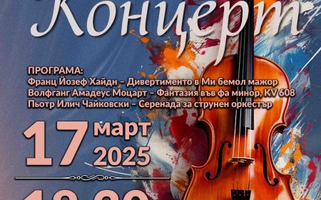 Хайдн, Моцарт и Чайковски ще звучат в концерт на Български камерен оркестър - Добрич