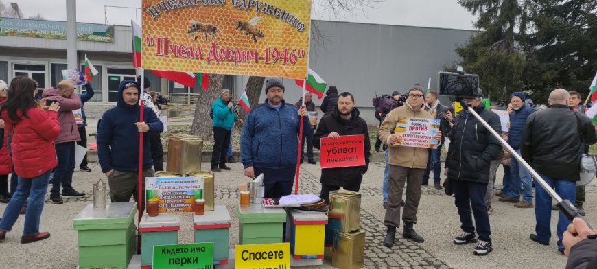 Пчелари протестираха срещу изграждането на вятърни паркове в земеделски земи