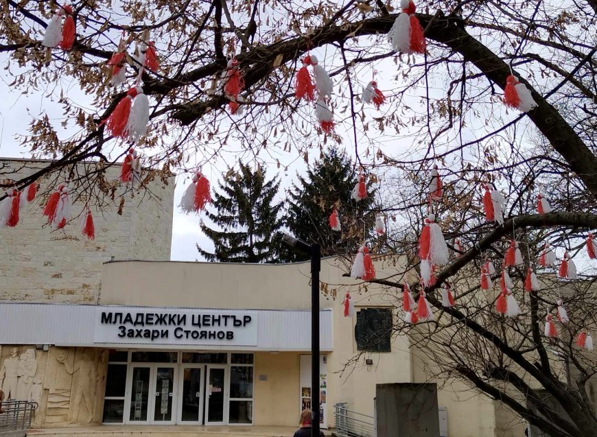Доброволците от Младежки център - Добрич украсиха дърво със 100 ръчно изработени мартеници