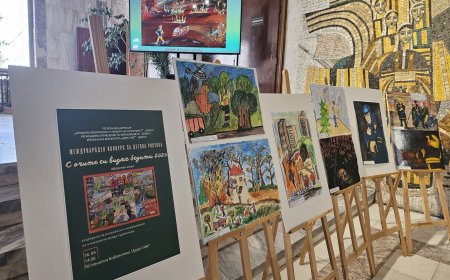 В библиотеката откриха изложба с рисунки от конкурса „С очите си видях бедата”