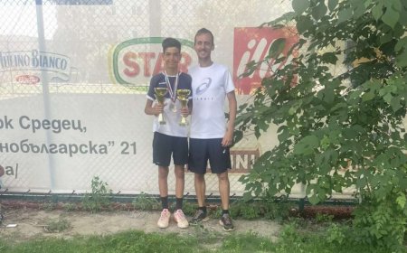 Камен Иванов с две вицешампионски титли на Държавното първенство по тенис за юноши до 14 години