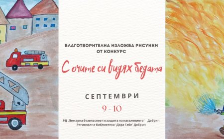 Благотворителна  изложба с рисунки от конкурс „С очите си видях бедата“