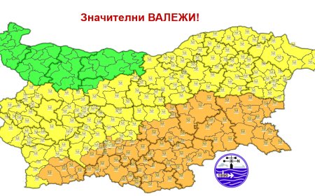 Жълт код за обилни валежи утре в област Добрич