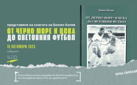 В Добрич представят книгата на Божил Колев „От Черно море и ЦСКА до световния футбол“