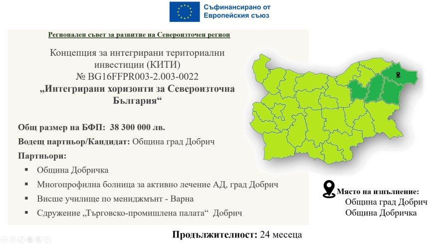 Публично обсъждане на комбинирана концепция„Интегрирани хоризонти за Североизточна България“