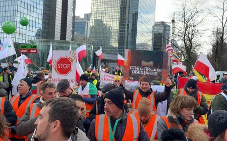 Хиляди земеделци излязоха на протест в Брюксел