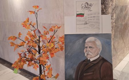 Изложба с детски рисунки, вдъхновени от творчеството на  Петко Славейков откриха в библиотеката