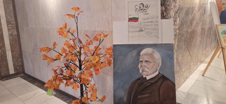 Изложба с детски рисунки, вдъхновени от творчеството на  Петко Славейков откриха в библиотеката