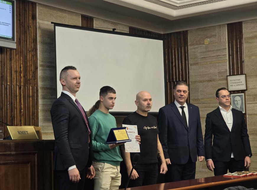 Каратистът Стефан Калчев е Спортист на Добрич за декември 2025 г.