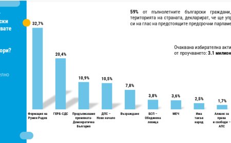 По-висока изирателна активност, Румен Радев с 32.7% подкрепа от гласуващите