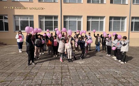 Всички деца и ученици в Шабла отбелязаха Деня на розовата фланелка