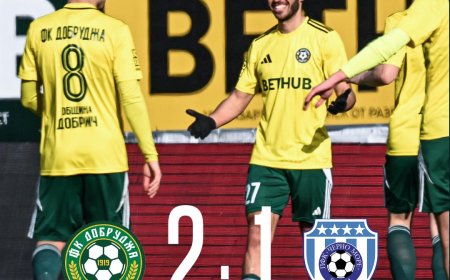 Добруджа победи с 2:1  у дома Черно море в мач от 23-ия кръг в шампионата на България