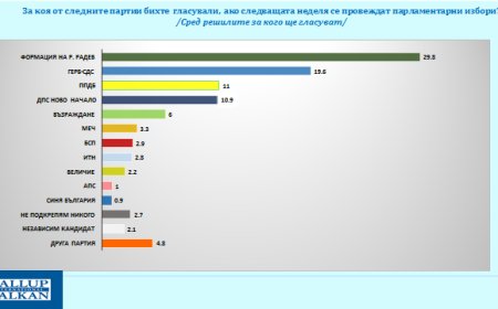 Избирателите на БСП, „Възраждане“, МЕЧ и ПП-ДБ преливат към Румен Радев