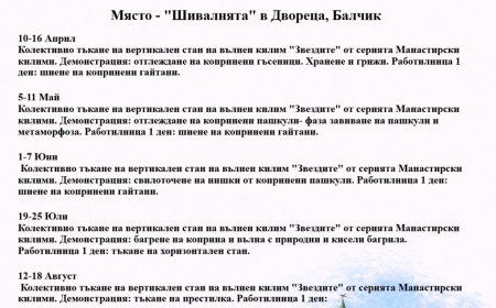 Проектът „Конци на времето“ представят в ДКИ Културен център "Двореца" в Балчик