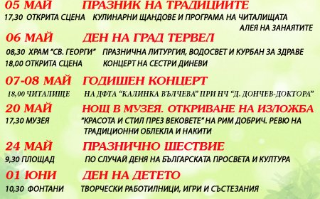 Пролетни празници на културата в Тервел