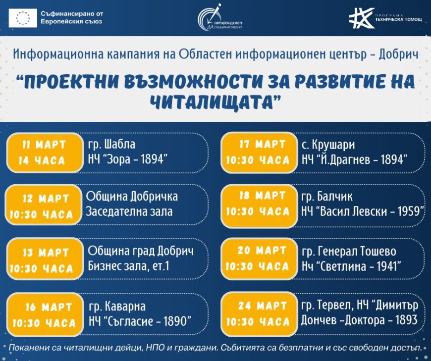 ОИЦ – Добрич стартира информационна кампания в областта
