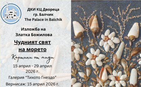 „Чудният свят на морето“ - изложба на Златка Божилова в Двореца