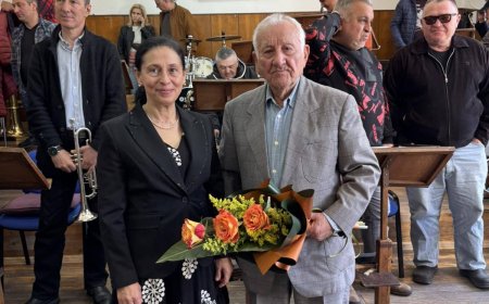 Девет десетилетия музика: Духов оркестър – Добрич отбеляза 90-годишнината на своя колега Господин Ников
