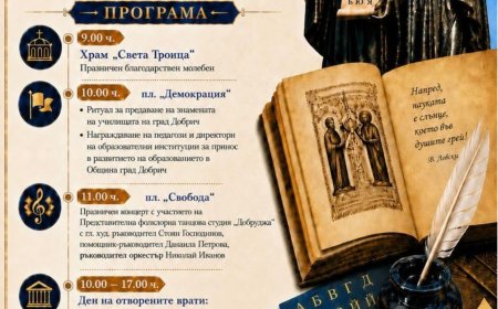 Добрич ще отбележи 24 май с водосвет, предаване на знамената между випуските и празничен концерт