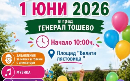 Община Генерал Тошево организира празнично събитие за Деня на детето