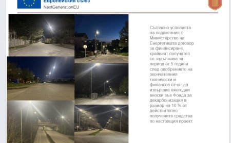 Подменени са 3922 улични лампи по проект в Добрич