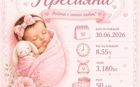 Малка госпожица дойде на бял свят с подкрепата на Общинската програма за финансово подпомагане на двойки с репродуктивни проблеми