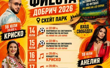 Футболна лятна фиеста с концерти и мачове от Световното първенство очаква добричлии