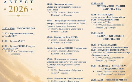Богата културна програма ще предложи Каварна през август