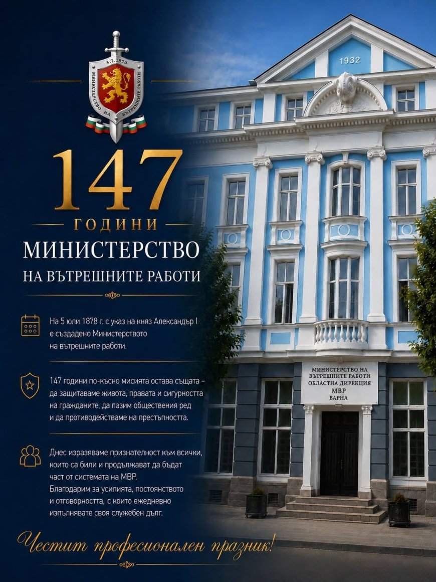 Министерството на вътрешните работи празнува днес