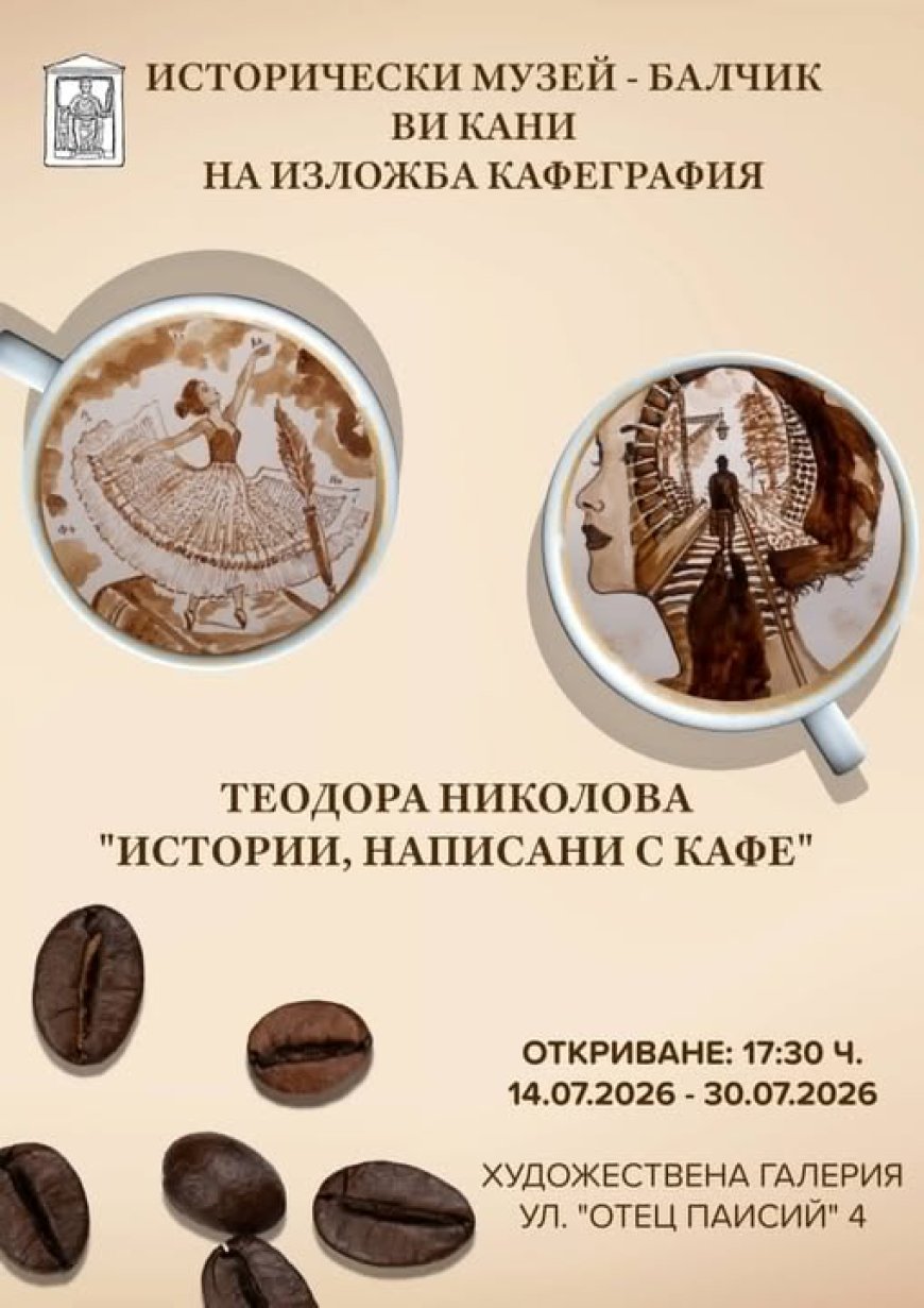 „Истории, написани с кафе“ - една различна изложба в Балчик