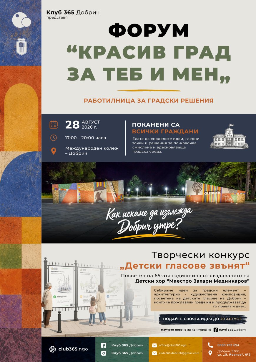 15 идеи участват в конкурса „Детски гласове звънят“ в Добрич, а жури са  гражданите