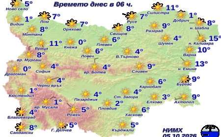 За втора сутрин Добрич е сред най-студените мсета в страната